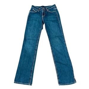 Blue Wrangler Cash Jeans Women’s Pants Western  Cowgirl Horse Ride Rodeo Bootcut